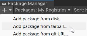 Cesium for Unity tutorial: Building an App for Magic Leap 2. Now add the Magic Leap SDK to your project. Select "Add package from tarball…"