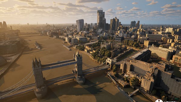 Vexcel 3D Cities data of London in Cesium for Unreal